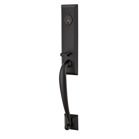 Emtek Flat Black Handleset 4424CUS19LH 4424CUS19LH